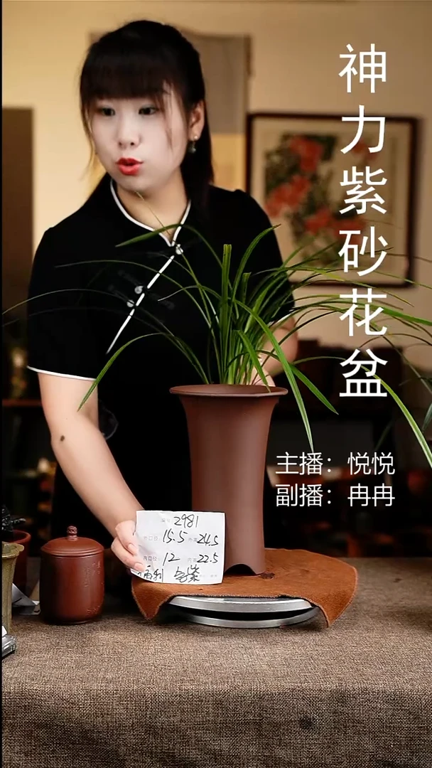 紫砂花盆花卉工艺2981
