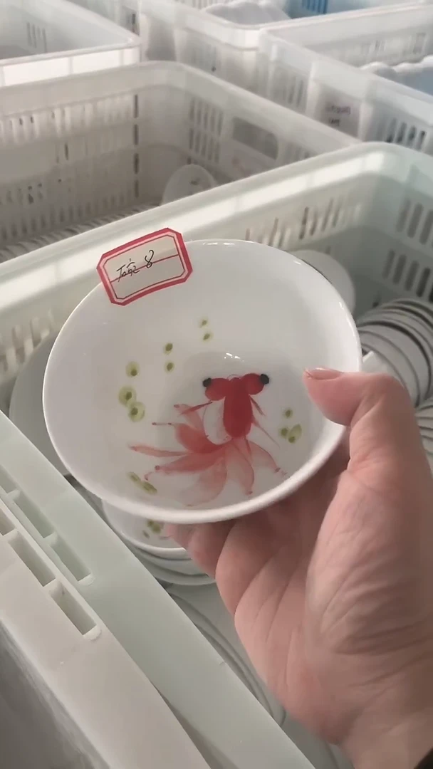 碗年终活动 促销款景德镇高温白玉瓷两只装手绘釉下彩碗W7