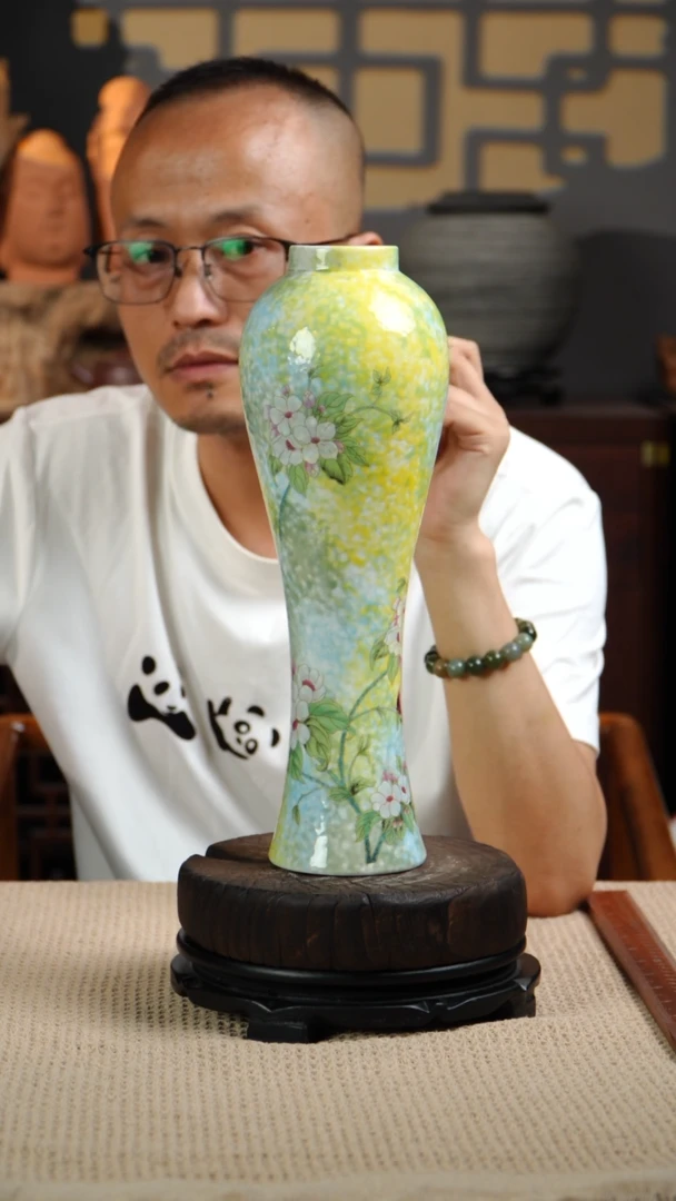 摆件WN问泥景德镇陶瓷花瓶摆件