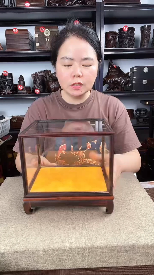 木玻璃罩2号老李红木工艺品