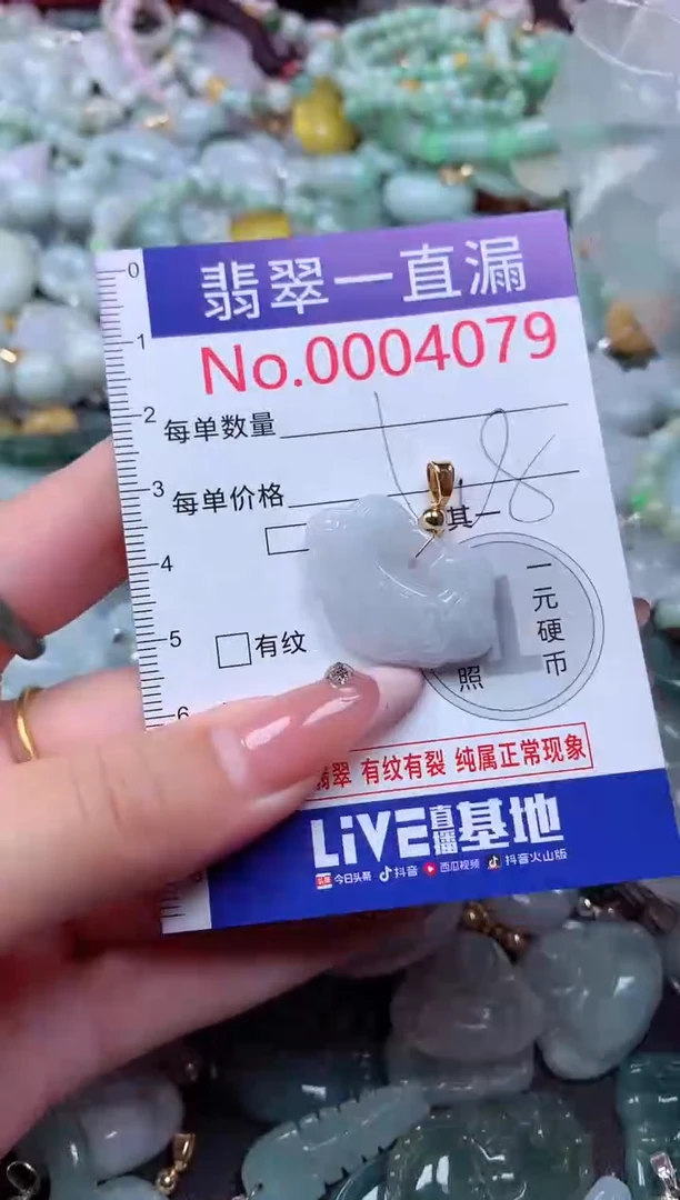 翡翠未镶嵌吊坠(不含链)4079