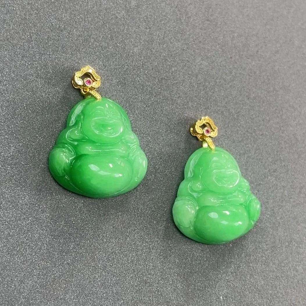 非金属棉绳项链 Y (赠链）果绿佛公（缅） X80