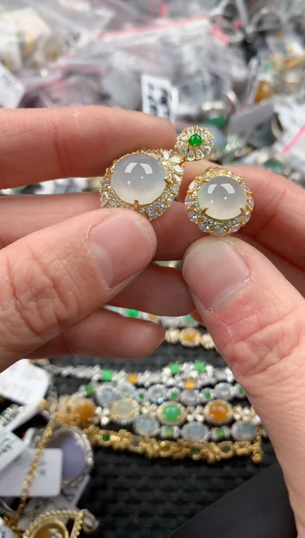 银S925镶嵌戒指翡翠666----3