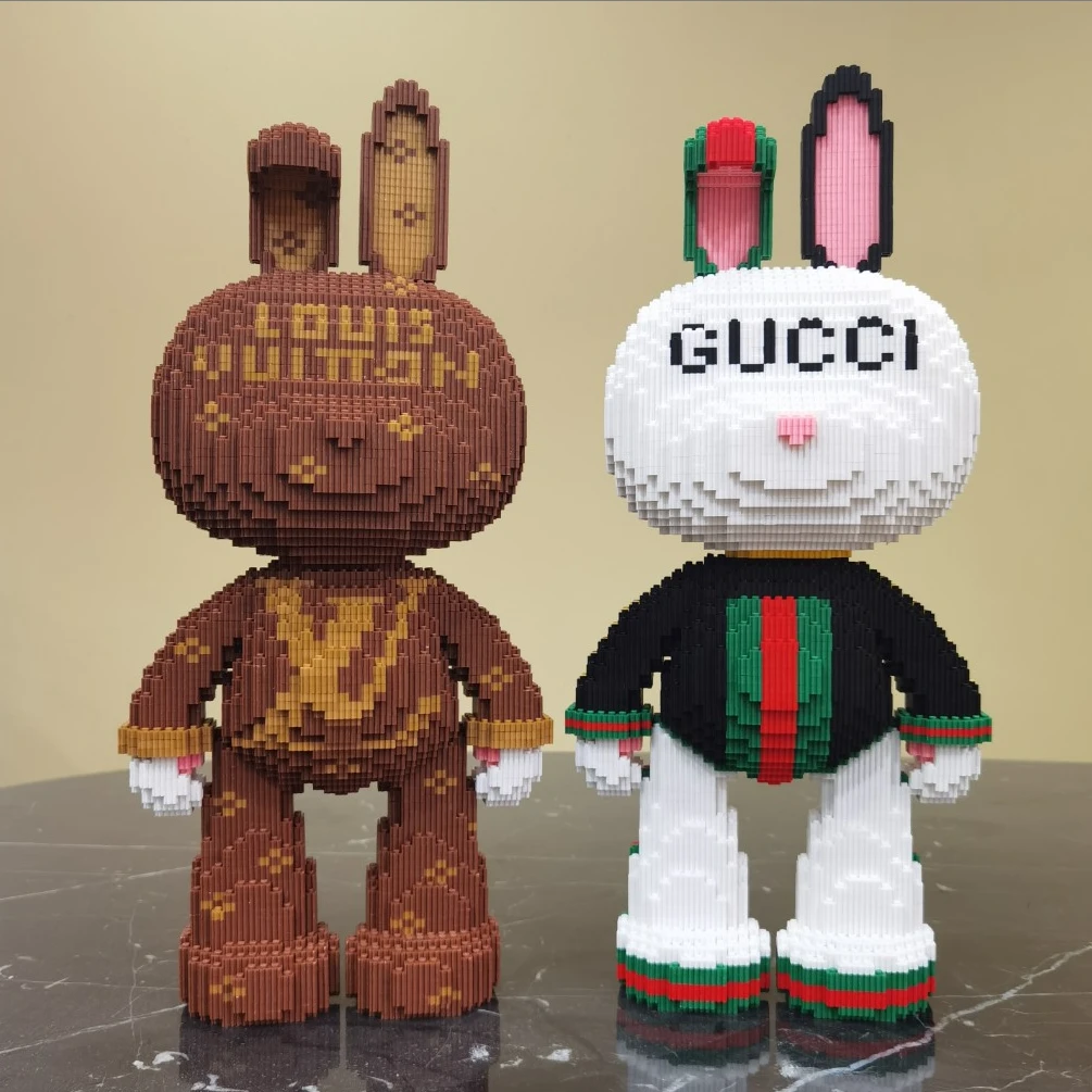 萌拼大牌兔子组合益智拼搭积木颗粒拼装男女孩礼物玩具