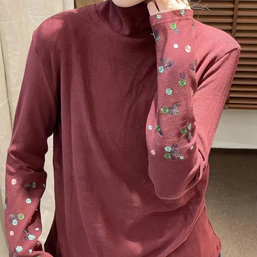 6022打底衫针织时尚宽松网红百搭长袖洋气