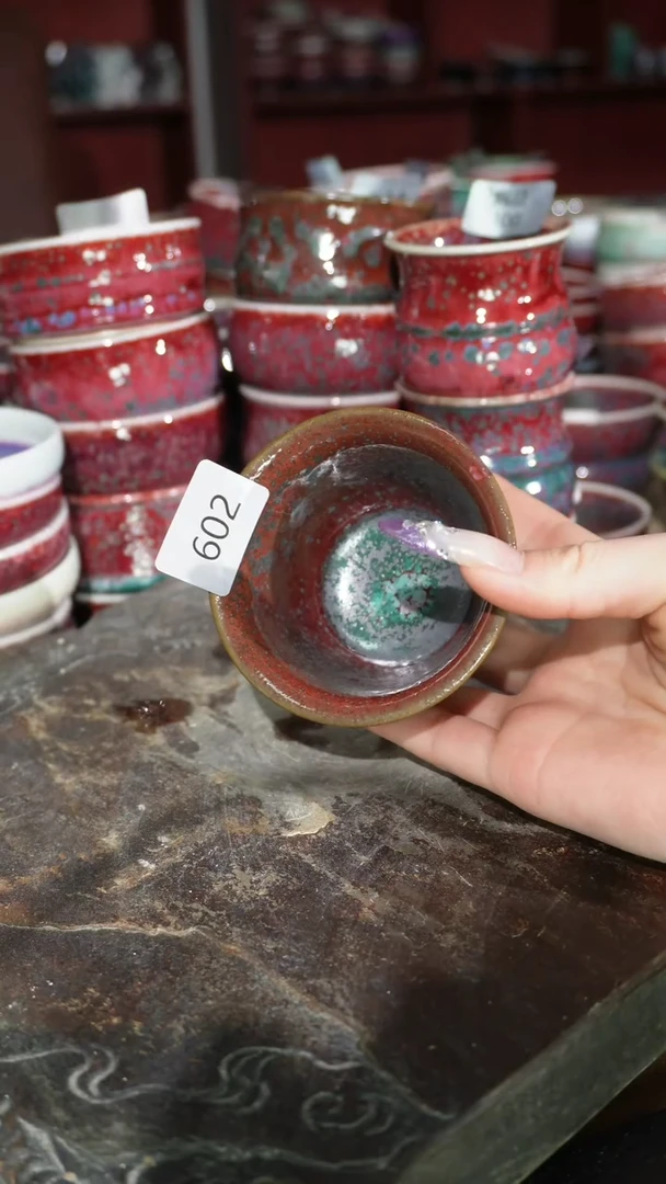 摆件陶精品窑变钧瓷茶器