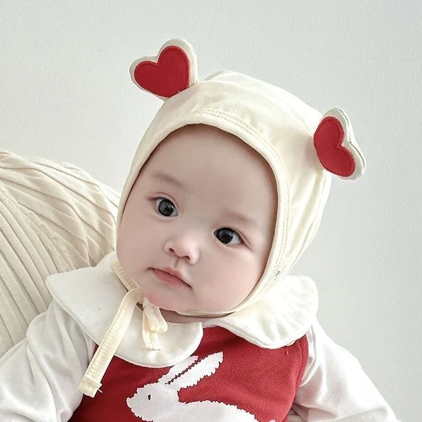 韩版新生婴儿套头帽子春秋款男女宝宝可爱护囟门帽小月龄套头帽