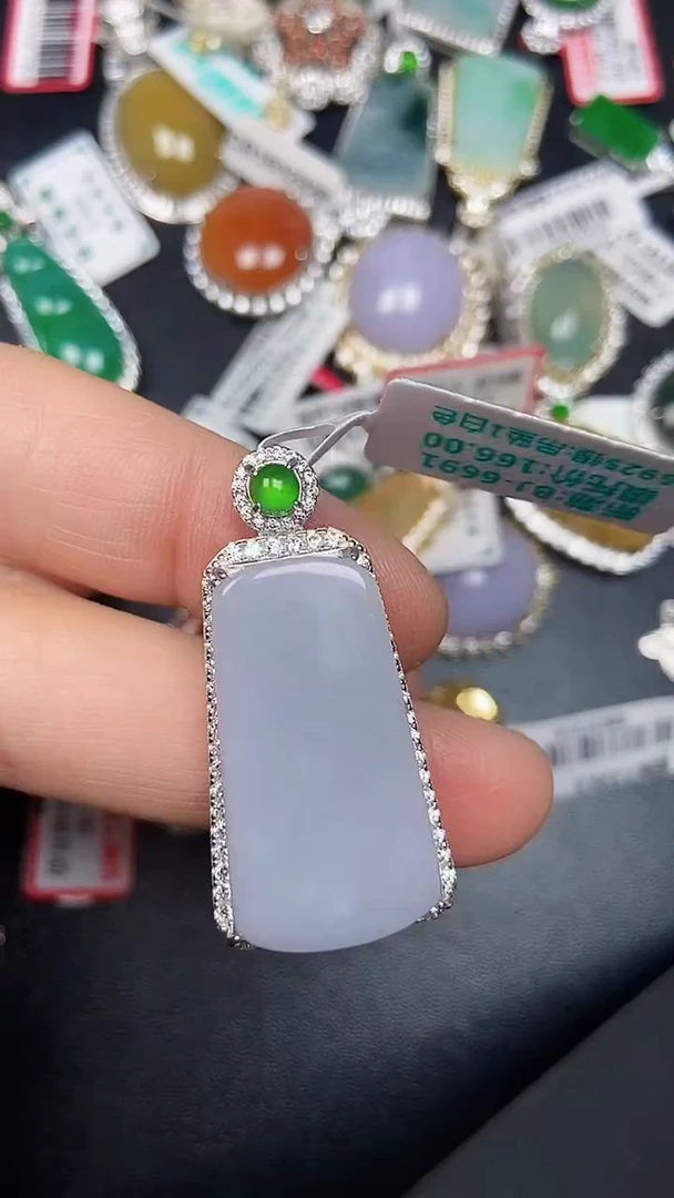 银S925镶嵌戒指翡翠3060