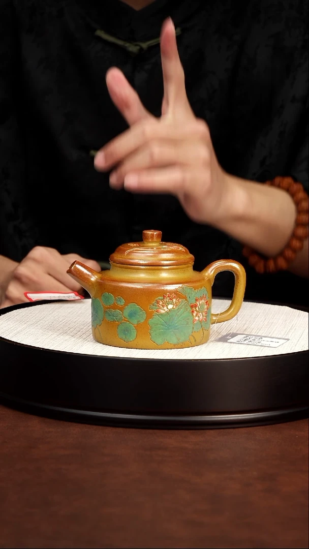 茶杯紫砂德钟壶 柴烧 280毫升 梅付春