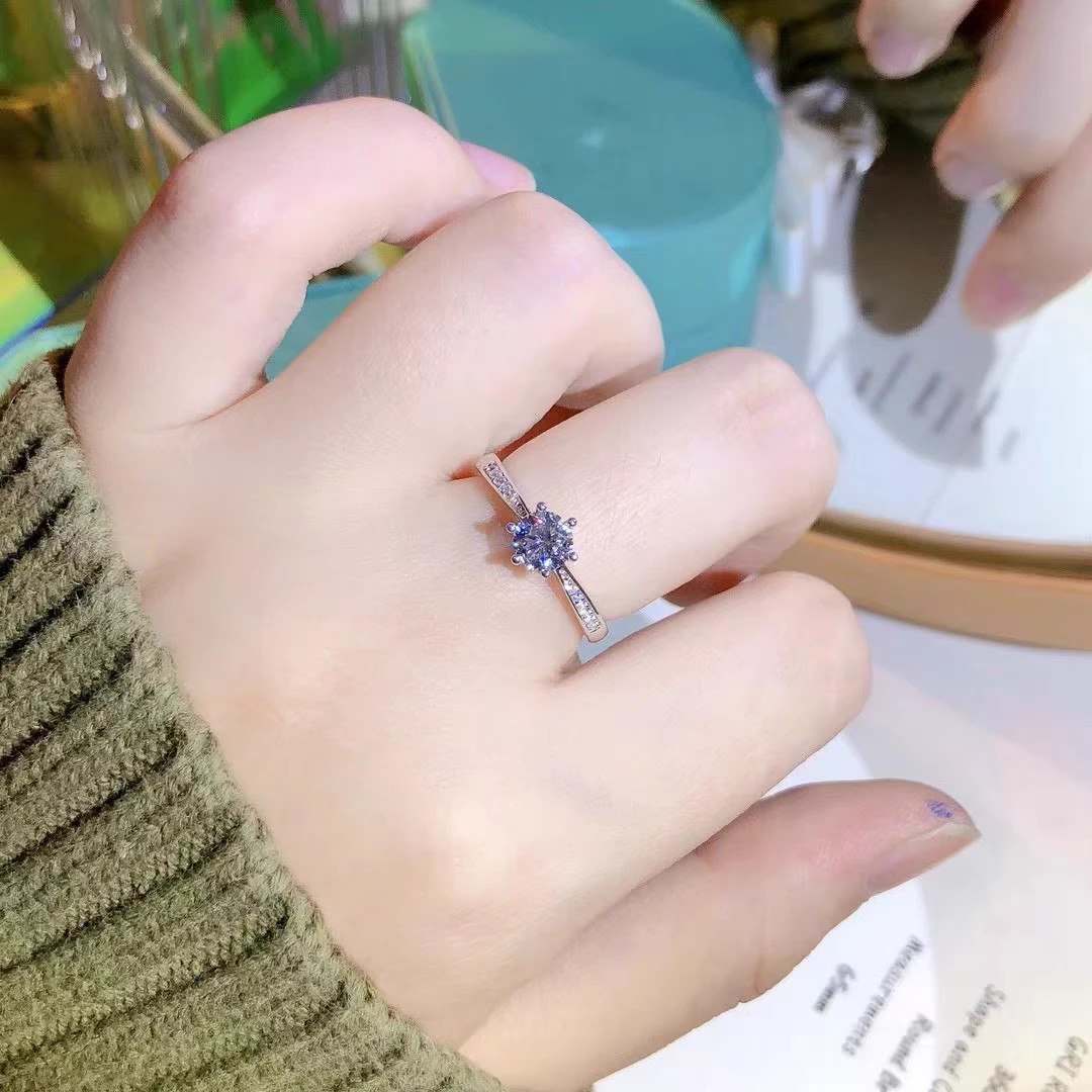 NFGD  周家小蛮腰微镶闭口女戒1.0ct