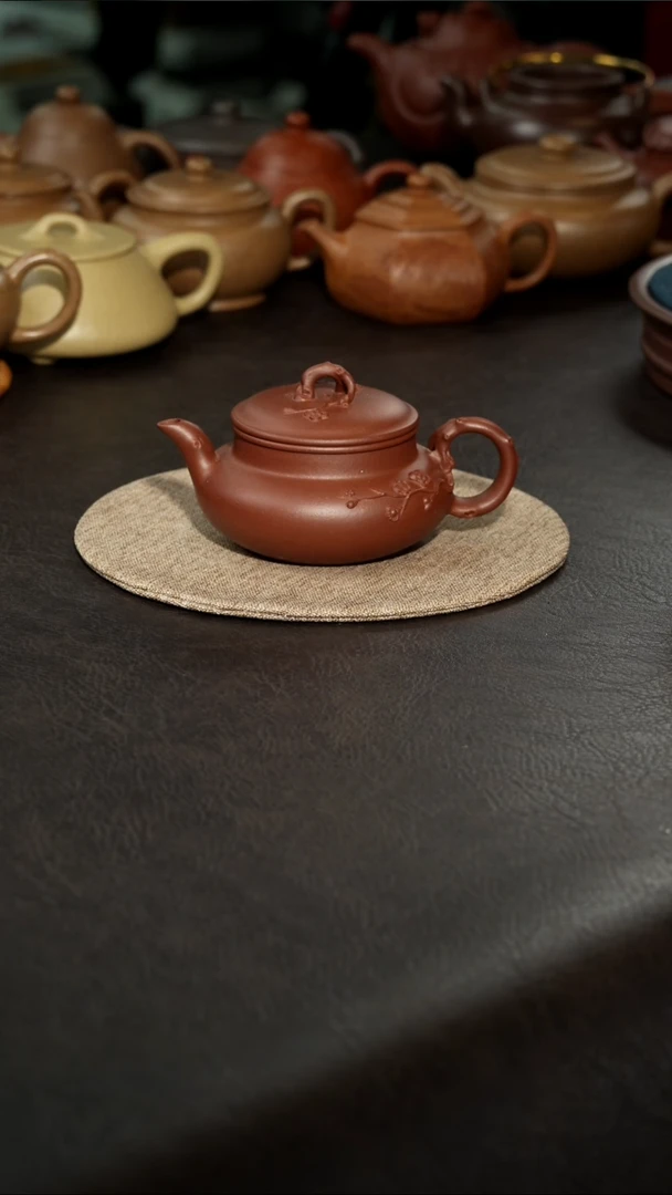 茶壶紫砂06底槽清梅花壶160cc
