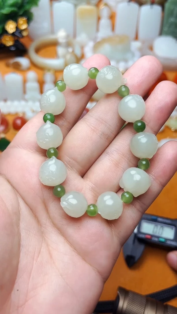 【闪购商品】和田玉手串未镶嵌猫咪