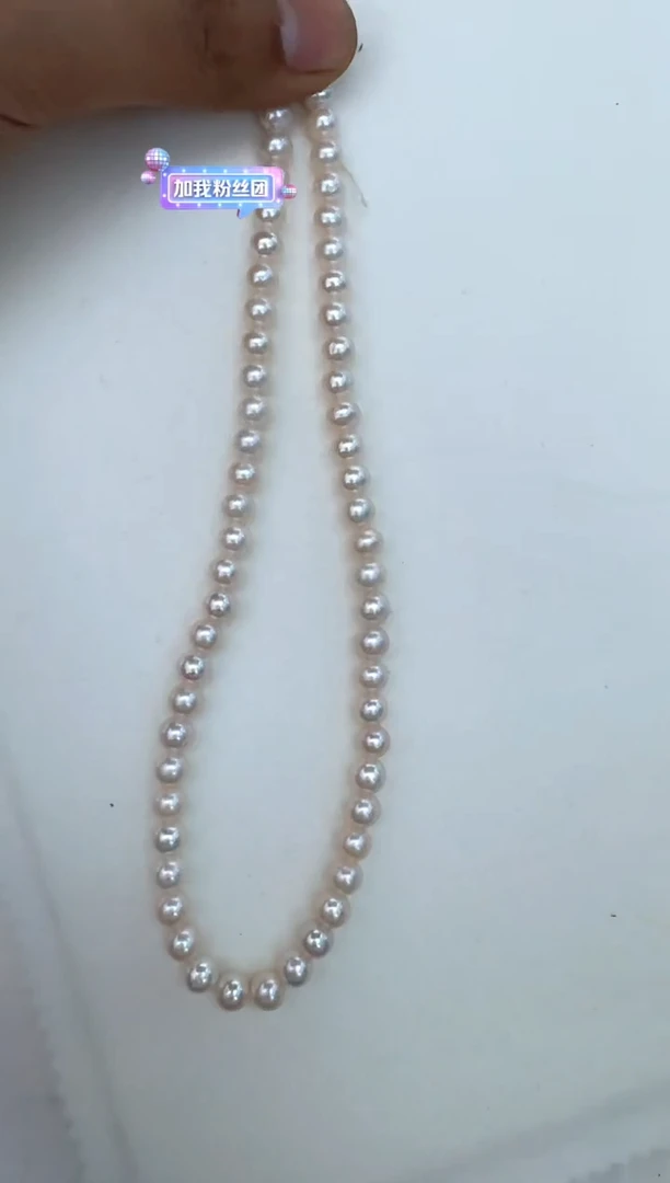 【闪购商品】淡水珍珠颈饰银S925镶嵌无核项链7