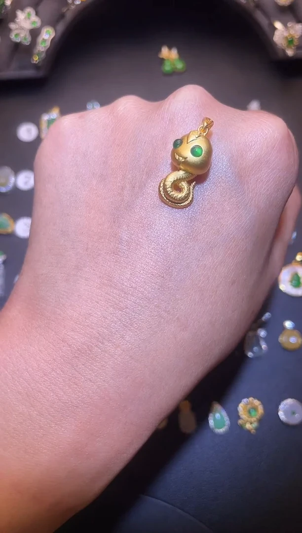 吊坠(不含链)银S925镶嵌翡翠1