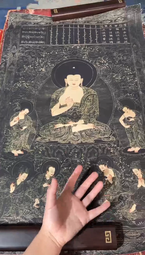 卷轴画龙妹的唐卡tk16