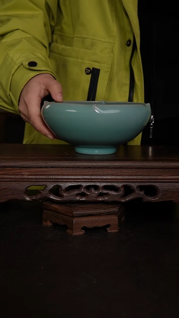 摆件瓷仿古手工茶洗