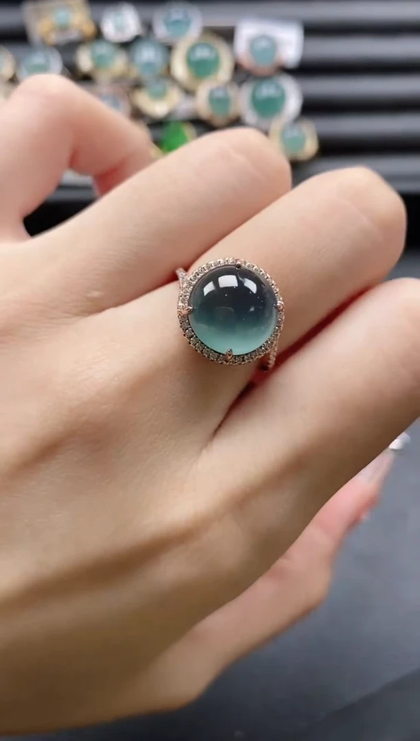 【闪购商品】翡翠戒指银S925镶嵌51511