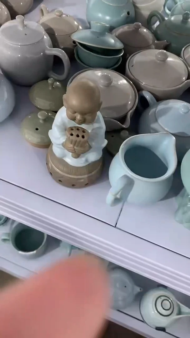茶具【清！一件不留】汝窑、茶壶盖碗茶杯主人杯微矿点