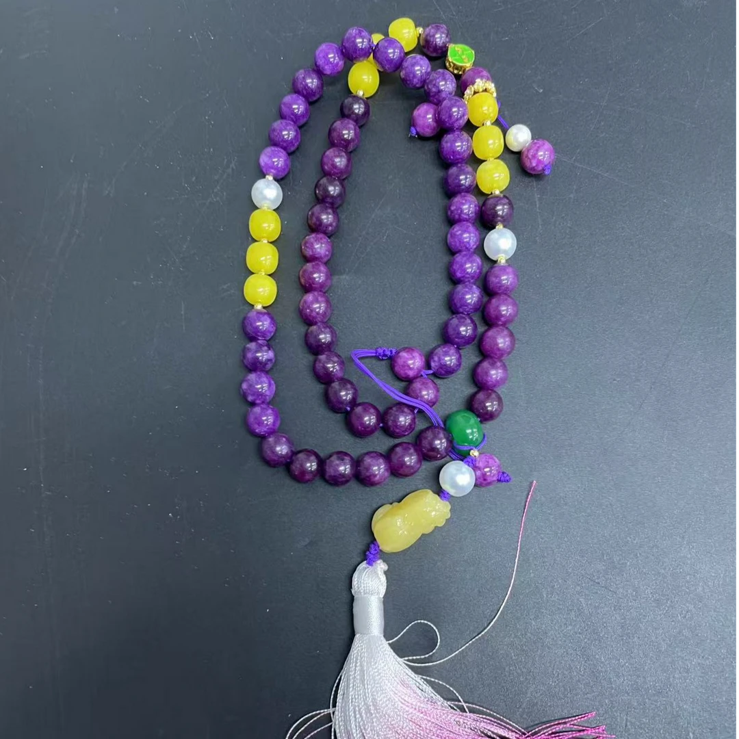 【小杰推荐】梦幻绛紫圆珠项链 （多样性发其一）7291