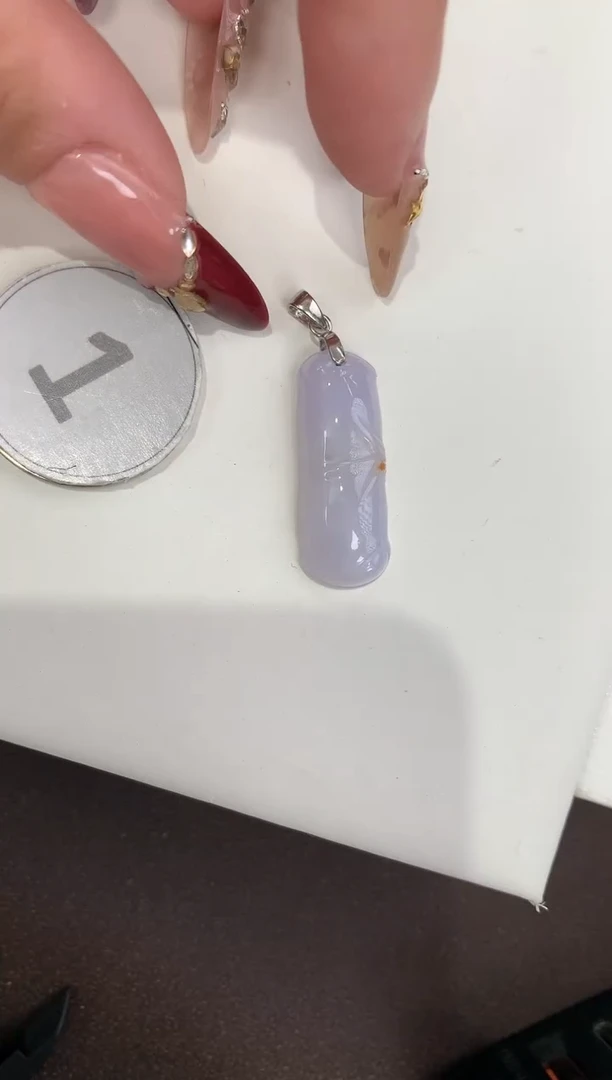 颈饰银S925镶嵌翡翠天然缅甸a货翡翠