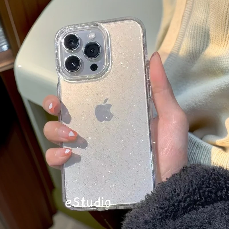 ins高级细闪iPhone/16promax手机壳14/13软壳15pro