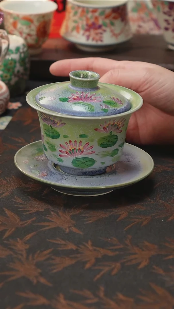 杯景德镇陶瓷杯碗柴烧多人