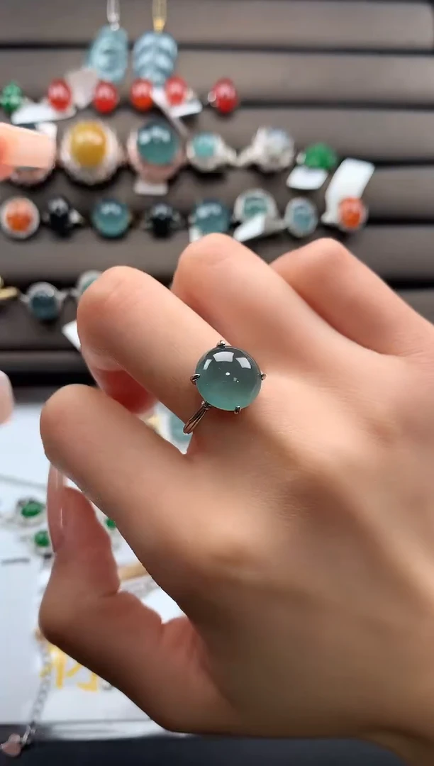 【闪购商品】翡翠戒指银S925镶嵌32132131