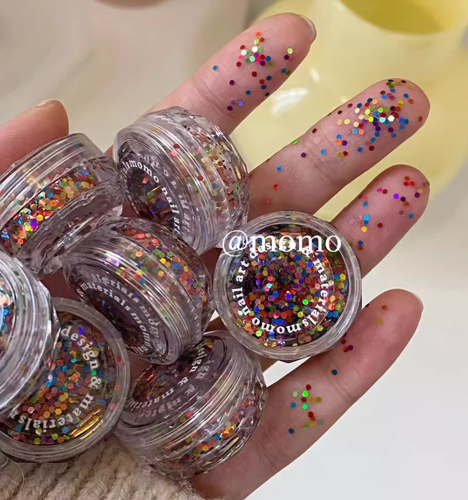 【美集仓优选】MOMO NAIL 韩系多配色混合偏光造型美甲亮片