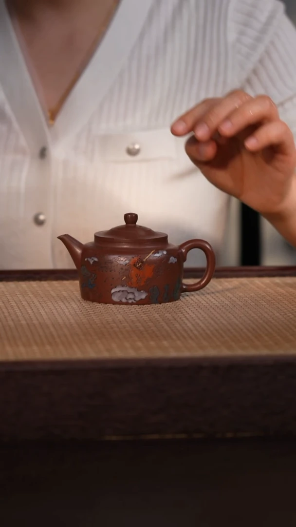 茶壶紫砂紫泥  140cc