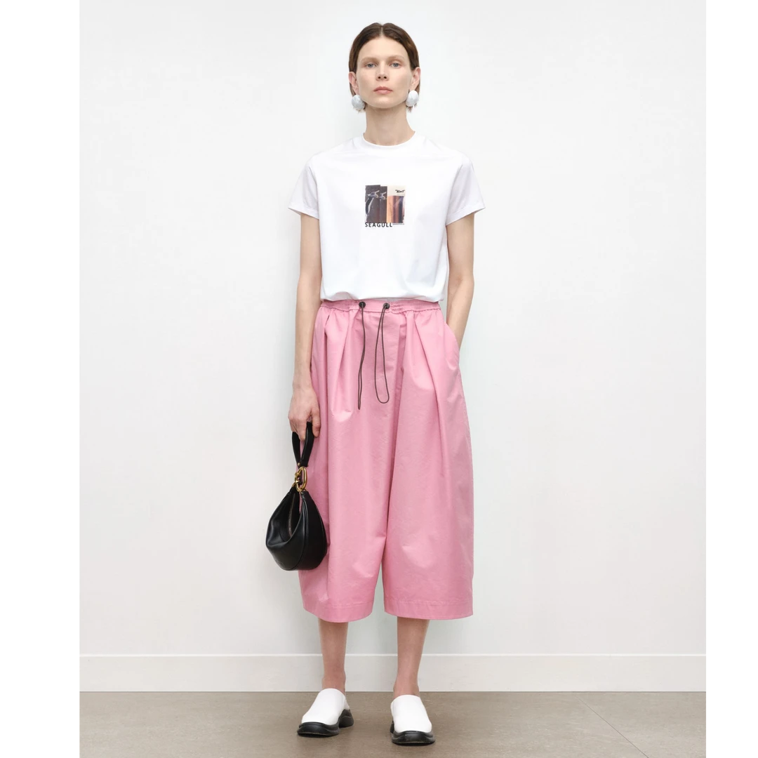 【晨晨甄选】Marisfrolg玛丝菲尔白色女士印花T恤AAFZ31007