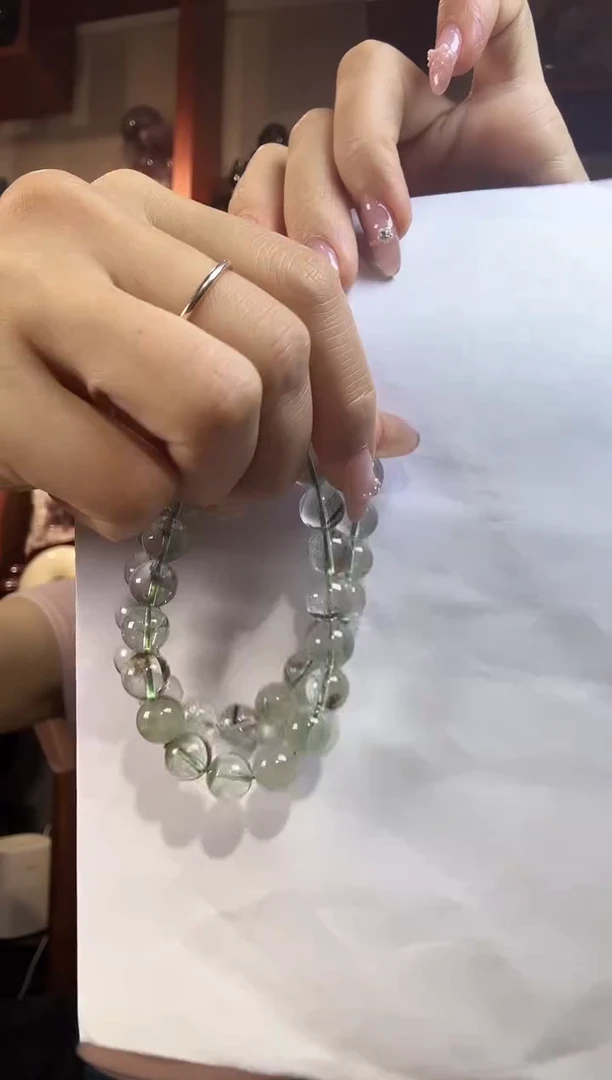 水晶手串未镶嵌绿幽灵10mm