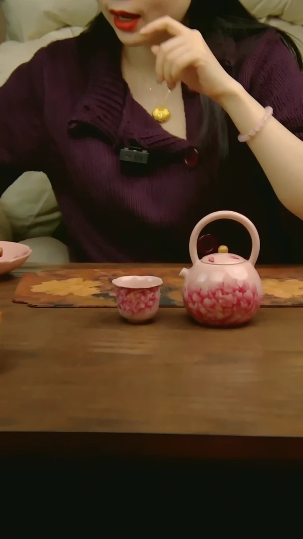【闪购商品】粉汝提梁壶带杯子