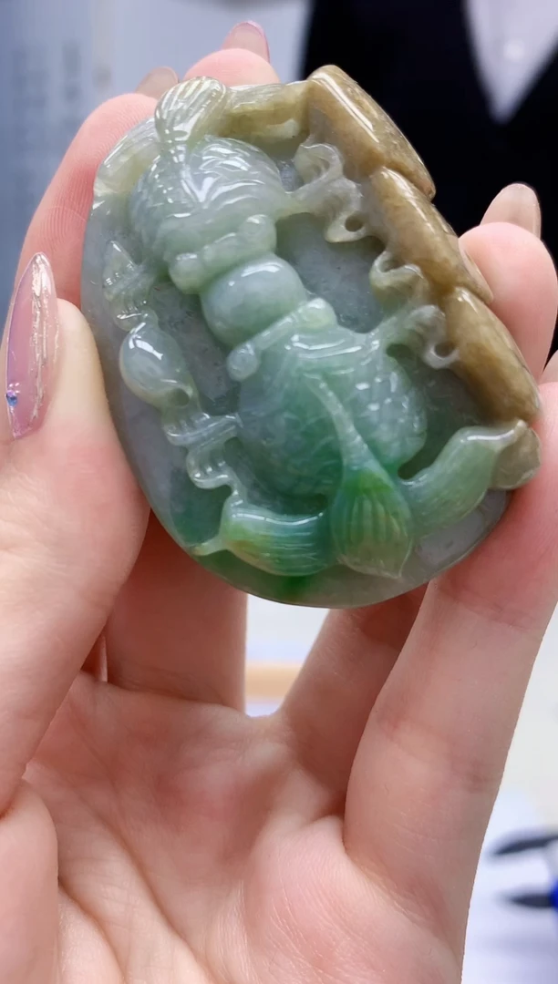 【闪购商品】定制翡翠未镶嵌5145jw-毛货挂件185
