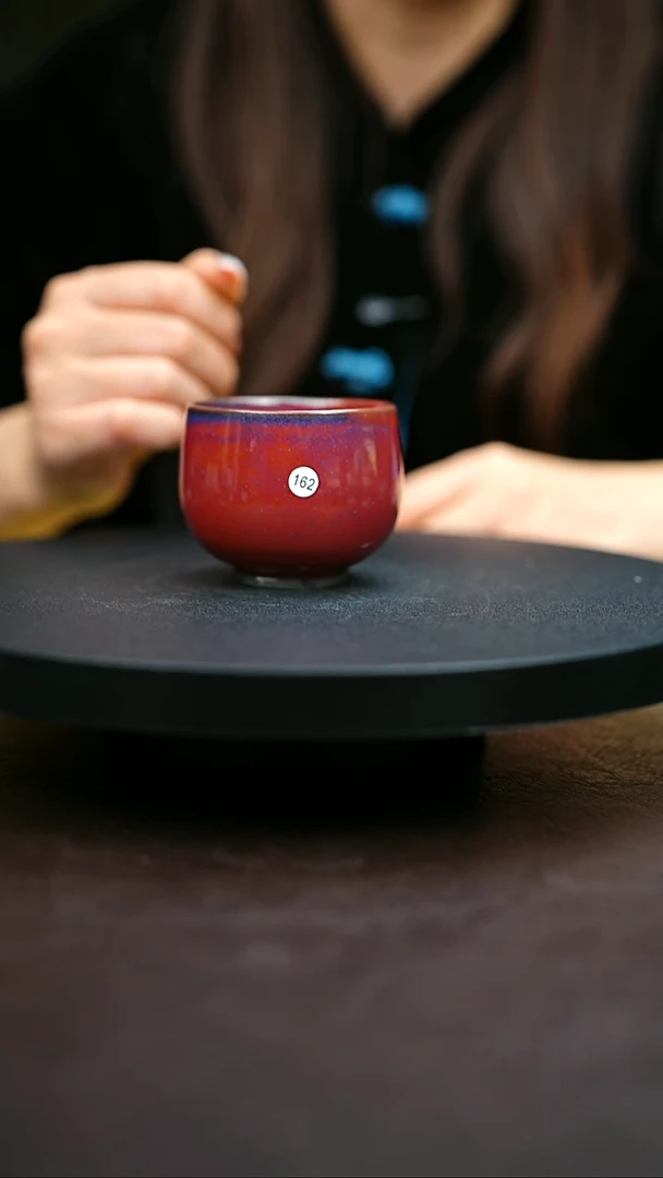 162#原矿钧瓷炉钧釉龙蛋杯