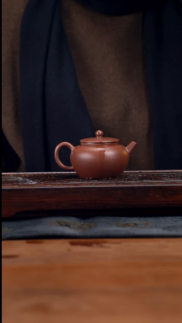 【闪购商品】紫砂茶壶160cc黄龙山原矿紫泥平盖莲子51