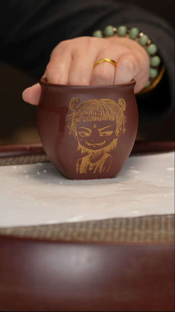 【闪购商品】紫砂茶壶哪吒刻绘杯