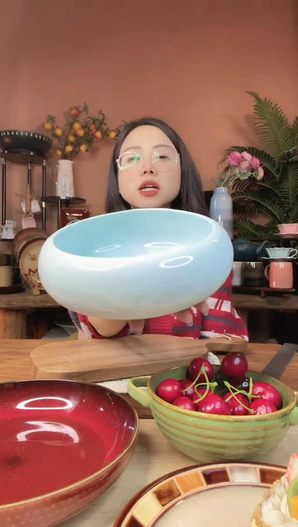 陶瓷8.5英寸啵啵碗 微瑕疵
