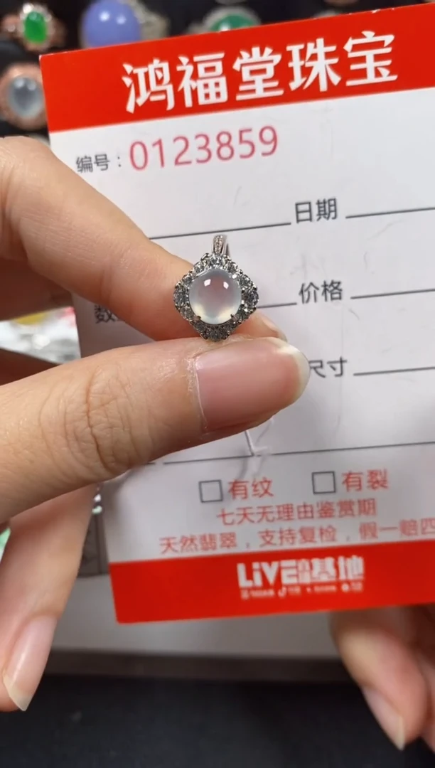 银S925镶嵌戒指翡翠3859