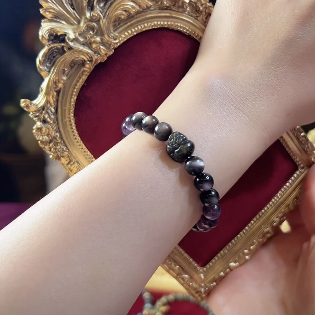 福玺阁原创 银耀石貔貅百搭单圈手串