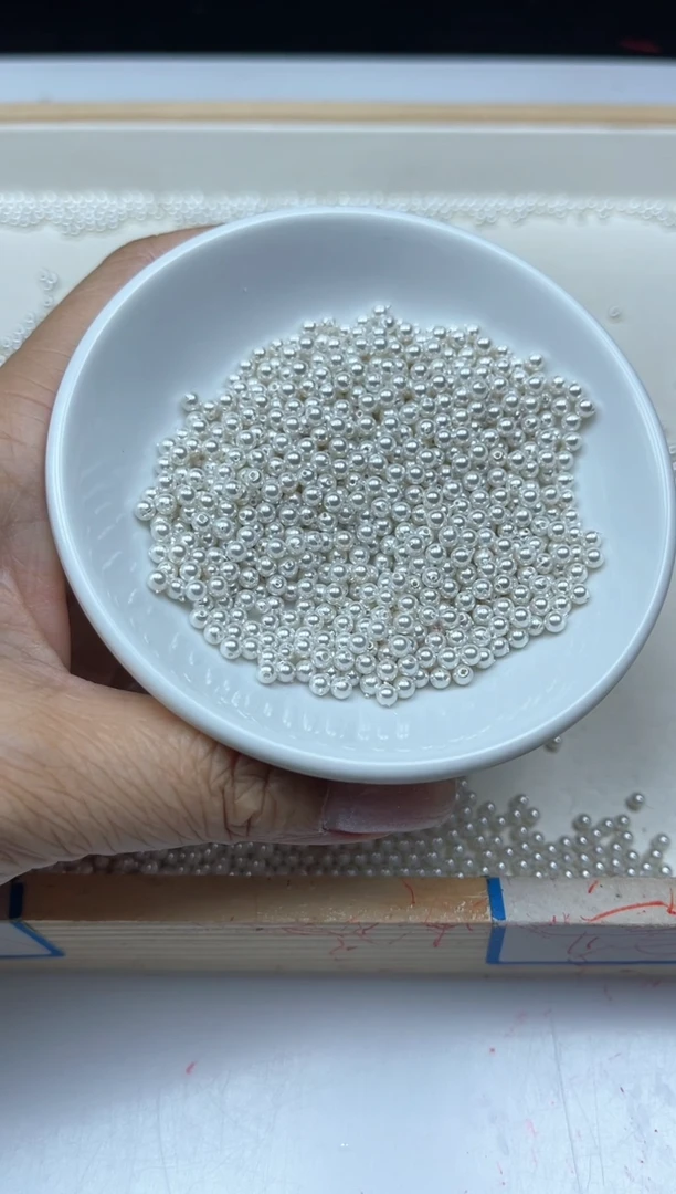 未镶嵌拼合珍珠（马贝珠）散珠B778 白贝珠3mm60个9元