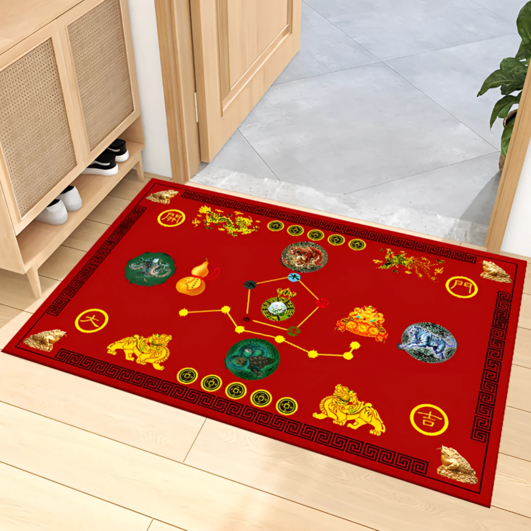 2025蛇年家用新款地垫入户门中国风喜庆门垫喜庆脚垫