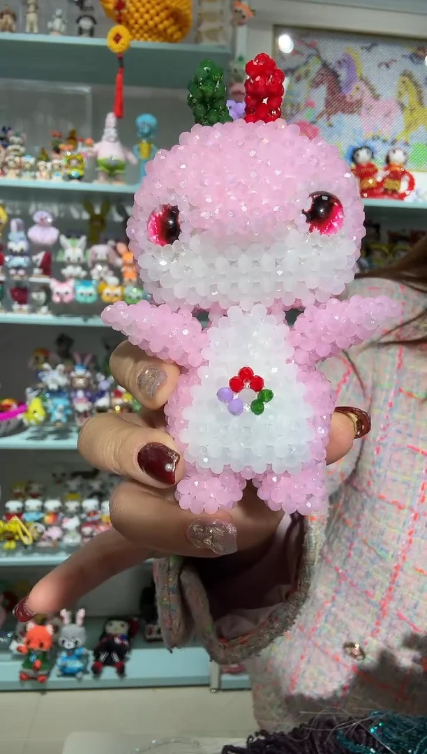 玻璃2603卡4水晶材料包1套粉豚豚