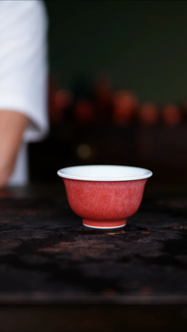 杯子浩景德镇纯手工陶瓷豇豆后