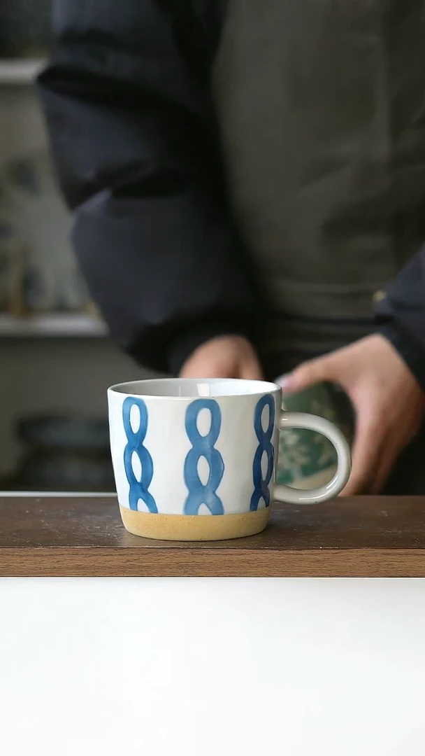 【闪购商品】陶瓷024粗陶画釉马克杯微瑕@4-2@