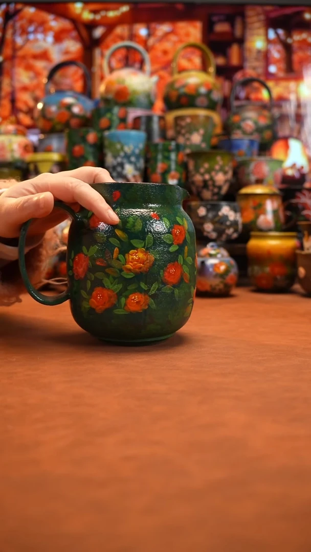 油画   釉下彩   壶