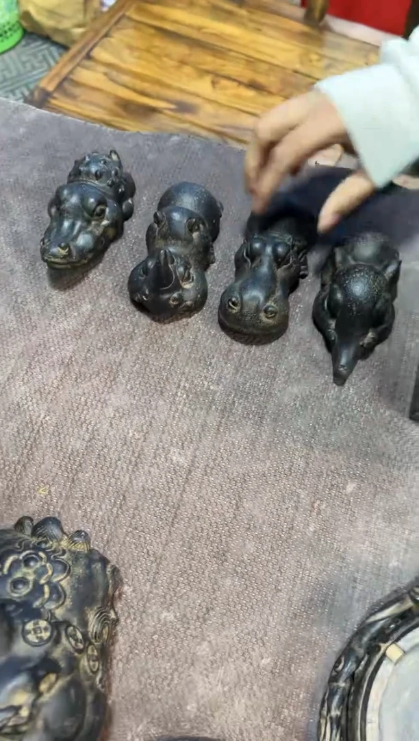 陶土贪睡系列动物一套