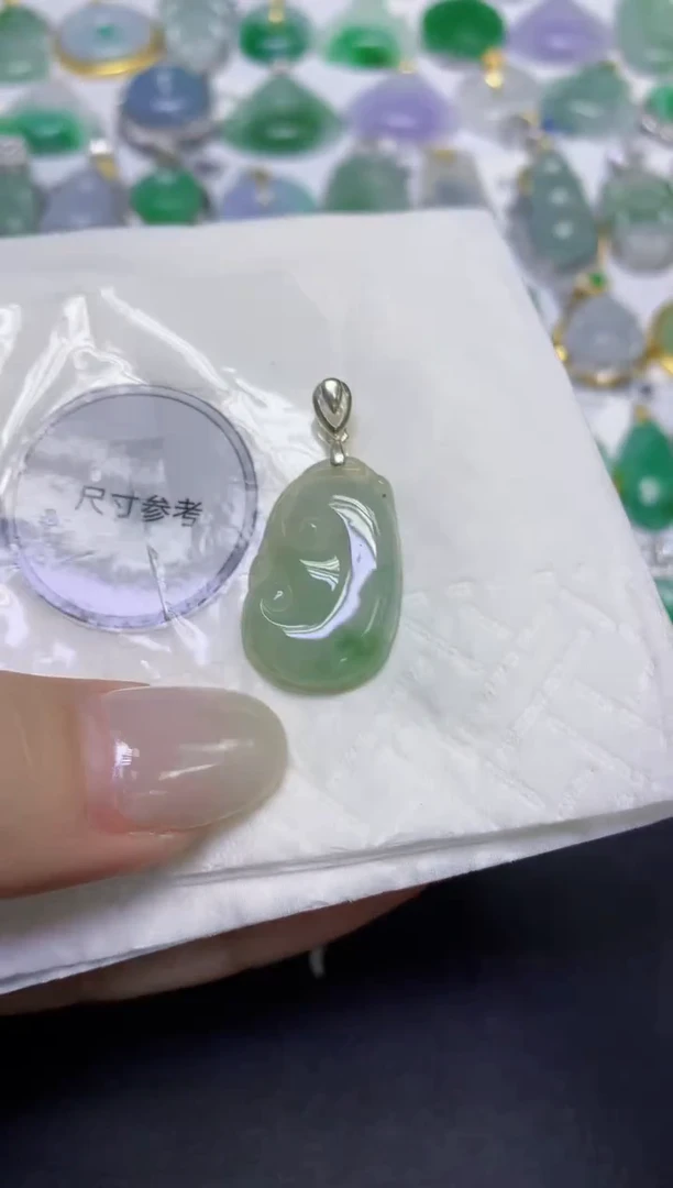 颈饰未镶嵌翡翠天然缅甸翡翠A货百元以上9元证书费自理