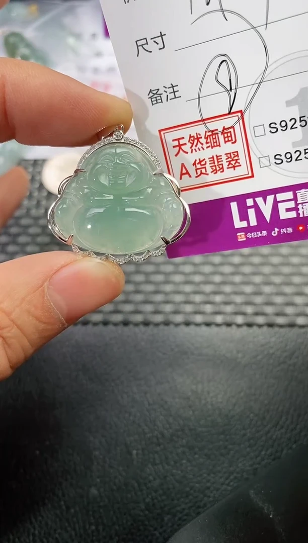 颈饰银S925镶嵌翡翠嗯*199