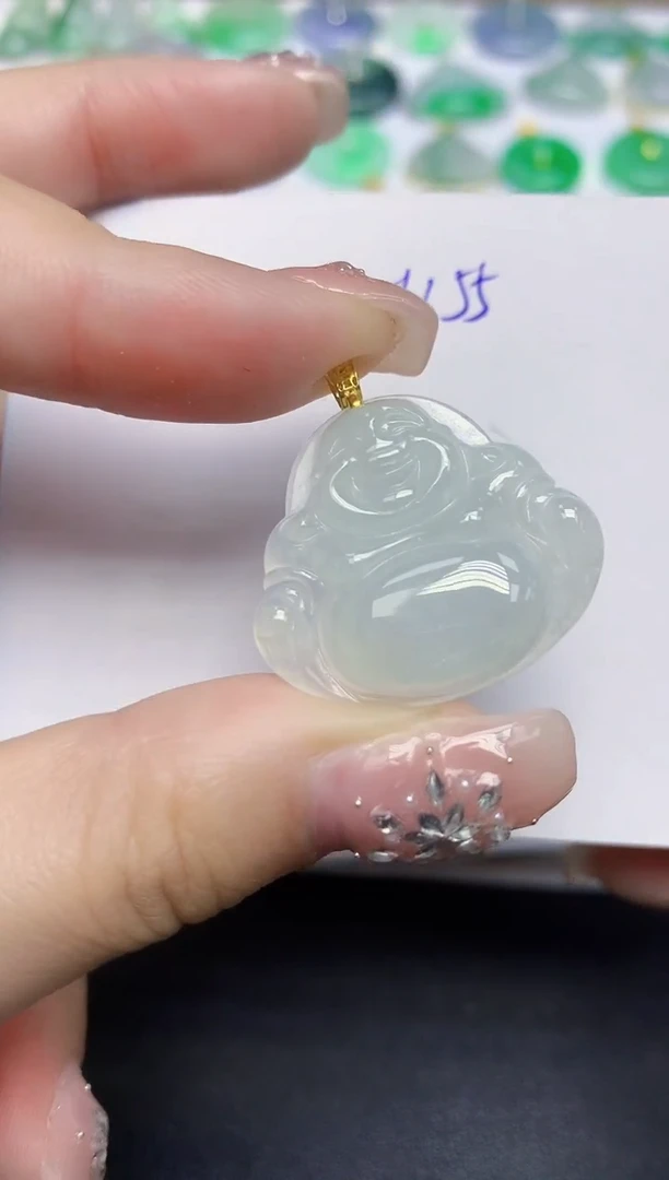 颈饰未镶嵌翡翠天然缅甸翡翠A货翡翠百元以上9元证书费自理