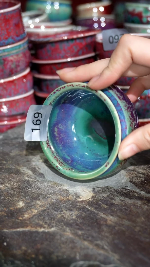 摆件陶精品窑变钧瓷茶器